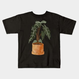 Alocasia Polly Plant Kids T-Shirt